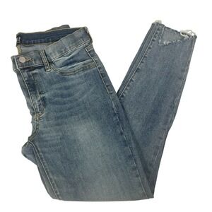 Gap Jeans Women's Sz 30  10/12  (32" Actual‎ Waist) Jeggings Raw Hem Mid Rise